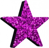 Electric Purple Glitter Star